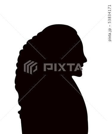 a woman head silhouette vector 53834171