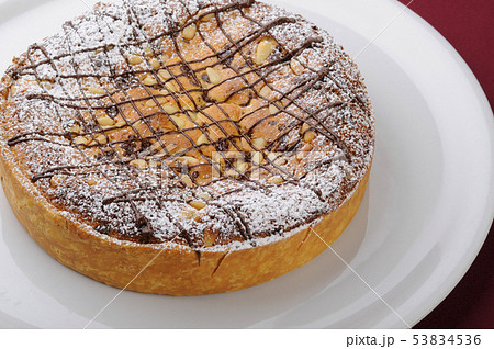 アーモンドのパウンドケーキの写真素材