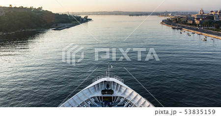 Cruise ship in harbor arriving in Havana Cuba Cruise ship in harbor arriving in Havana Cuba 53835159