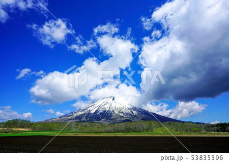 春の羊蹄山 京極町 春の羊蹄山 京極町 53835396