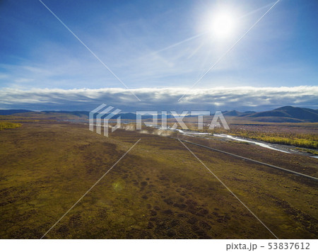 Aerial view of forest in the far East, Russia 53837612