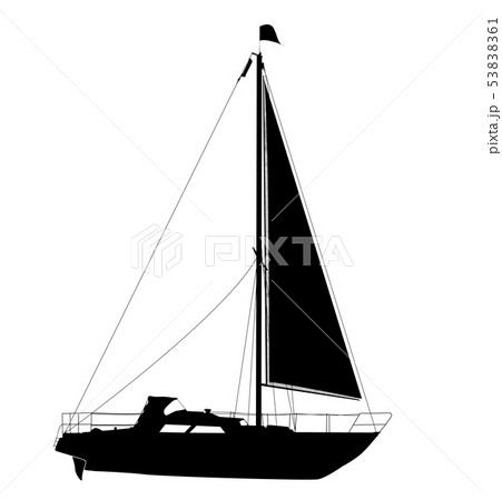 Sailing Yacht Silhouetteのイラスト素材 5361