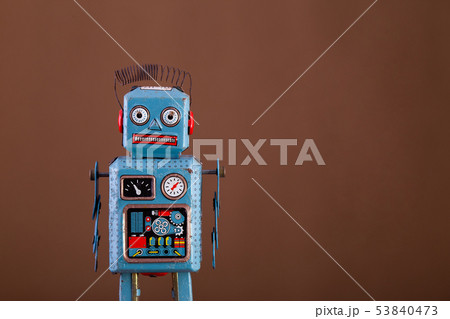 Vintage tin toy robot 53840473