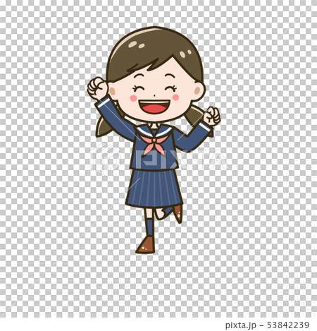 喜ぶ女の子 ポーズ イラスト 喜ぶ女の子 ポーズ イラスト 53842239