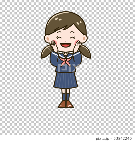 照れる女の子 ポーズ イラスト 照れる女の子 ポーズ イラスト 53842240