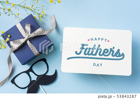 top view of fathers day concept with copy space 53843287