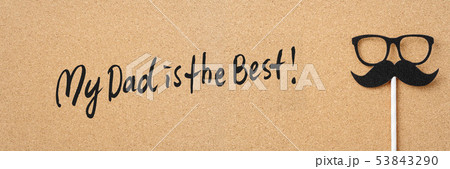 top view of fathers day concept with copy space 53843290