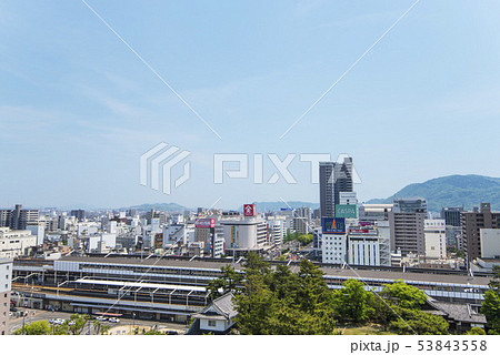 広島県福山市　福山の街並み（JR福山駅周辺） 53843558