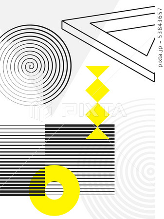 Poster with bright bold geometric elements 53843657