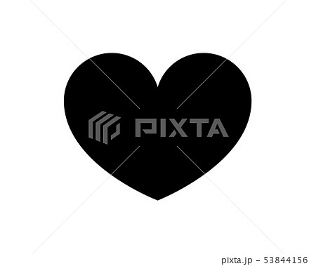Love heart vector icon black silhouette isolated 53844156