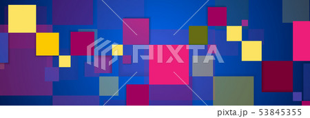 Retro blue purple geometric squares abstract 53845355