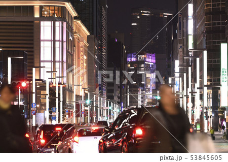 日本の東京都市景観 「日本橋」などを望む(夜景) 日本の東京都市景観 「日本橋」などを望む(夜景) 53845605