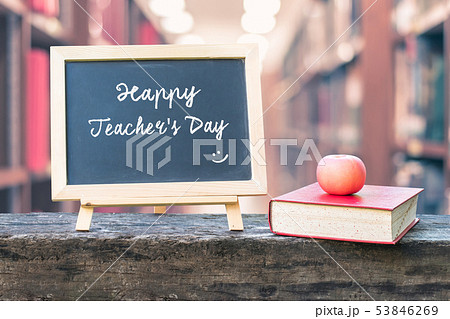 Happy teacher day greeting announcement on board Happy teacher day greeting announcement on board 53846269