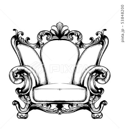 Rich baroque armchair Vector. Imperial style Rich baroque armchair Vector. Imperial style 53848200