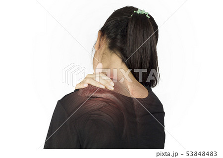 shoulder muscle injury white background shoulder p 53848483