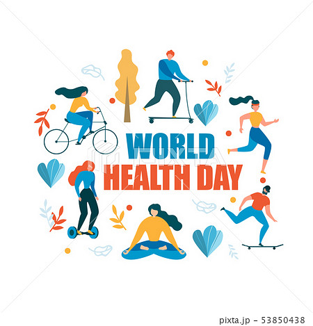 World Health Day Healthy Activity Illustration 53850438