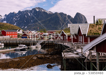 Reine fishing village on Lofoten islands, 53850460