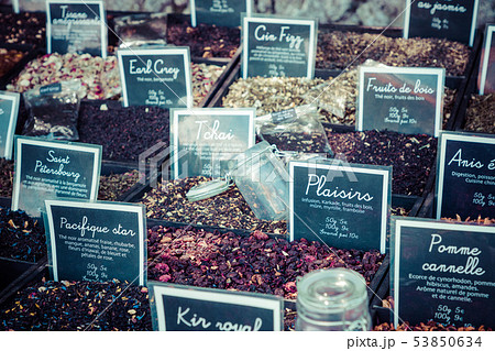 Various spices on farmer market in Monaco. Various spices on farmer market in Monaco. 53850634