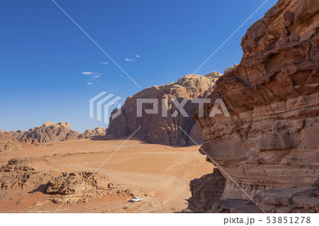 Wadi Rum Red Desert, Jordan, Middle East. Wadi Rum Red Desert, Jordan, Middle East. 53851278