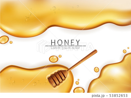 Honey dip background Vector realistic. Pouring Honey dip background Vector realistic. Pouring 53852653
