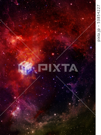 Star field in space and a nebulae. 3D rendering Star field in space and a nebulae. 3D rendering 53854227
