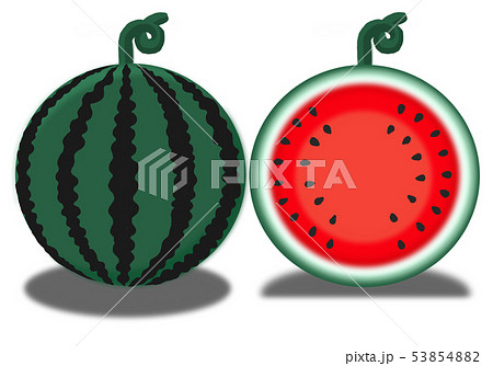 まる（○）２コで「れい」「わ」令和 スイカ 53854882