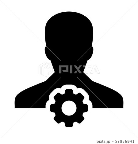 Settings icon vector male person profile avatar 53856941