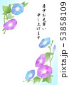 暑中見舞い＿朝顔 53858109