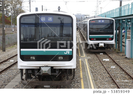 勝田車両センターに留置中のE501系電車 53859349