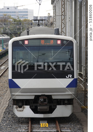 勝田車両センターに留置中のE531系電車 53860006