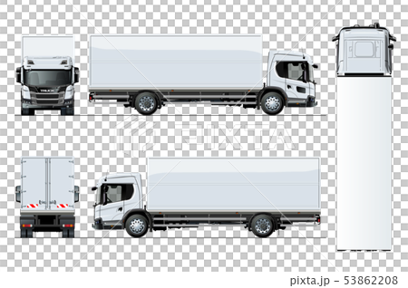 Vector truck template isolated on white 53862208