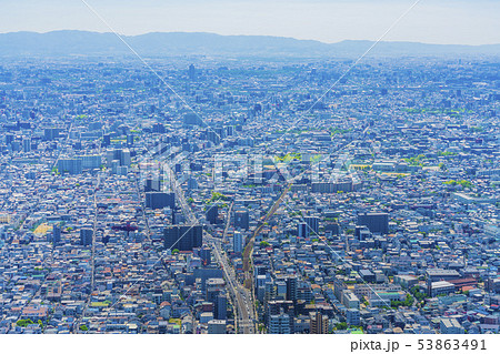 大阪 都市景観 あべのハルカスから南方向 大阪 都市景観 あべのハルカスから南方向 53863491