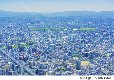 大阪　都市景観　あべのハルカスから南方向    　　　　 53863508