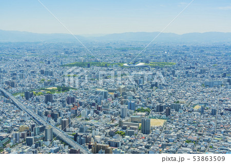大阪　都市景観　あべのハルカスから南方向    　　　　 53863509