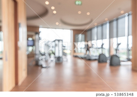 Gym blur background fitness center, workout studio 53865348