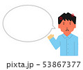 男性、案内、激怒、怒り、怒る、フキダシ、吹き出し、大バージョン（シンプルタッチ） 53867377