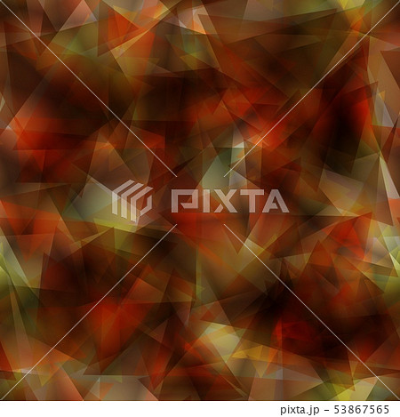 Dark orange gradient triangle mosaic template. Glitter abstract illustration 53867565