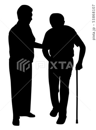 Senior woman supporting senior man Senior woman supporting senior man 53868107