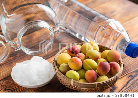 rock sugar, plum, liquor, ingredient for japanese 53868441