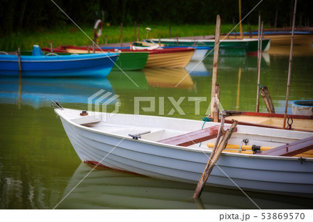 Small port for fishing boats in lake Balaton of Small port for fishing boats in lake Balaton of 53869570