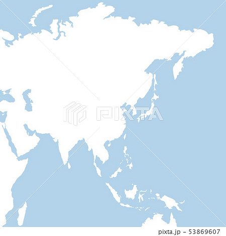世界地図 アジア インド シベリア 日本 東アジア 地図 日本地図のイラスト素材 53869607 Pixta