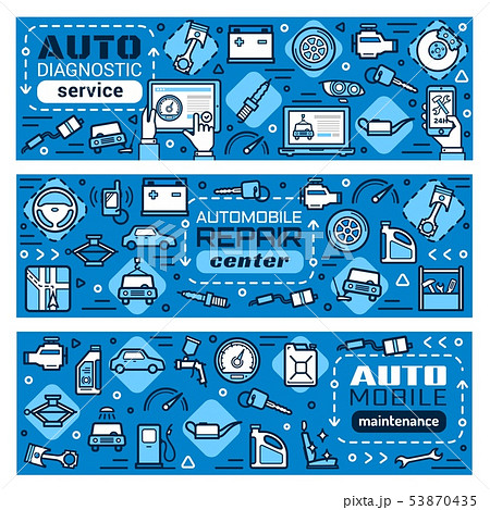 Car repair and diagnostic mechanic service station Car repair and diagnostic mechanic service station 53870435