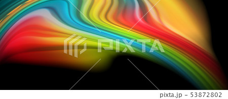 Flowing liquid colors - modern colorful flow poster. Wave liquid shapes. Art design for your design 53872802
