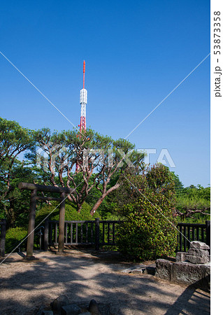 八幡山公園　一等三角点地点展望台からの宇都宮タワー　栃木県 53873358