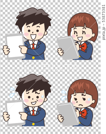 使用平板電腦的中老年男女 53873381