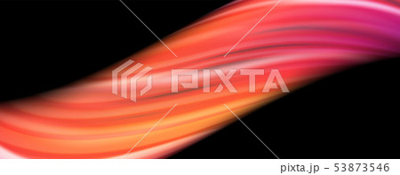 Modern rainbow liquid color flow colorful poster. Wave Liquid shape in black color background Modern rainbow liquid color flow colorful poster. Wave Liquid shape in black color background 53873546