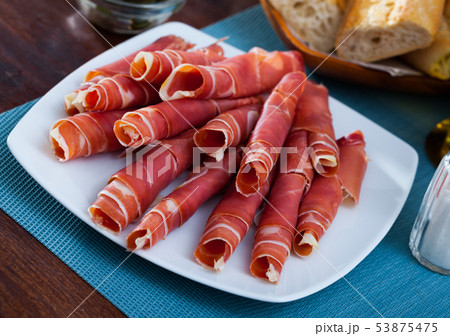 Traditional Spanish dish jamon 53875475