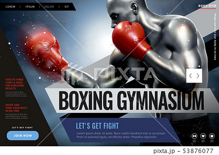 Fitness and boxing website design 53876077