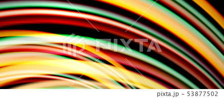 Fluid color rainbow style wave abstract background, techno modern design on black 53877502
