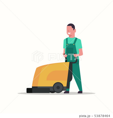 man holding professional washing machine male cleaner janitor in uniform cleaning service floor care man holding professional washing machine male cleaner janitor in uniform cleaning service floor care 53878464